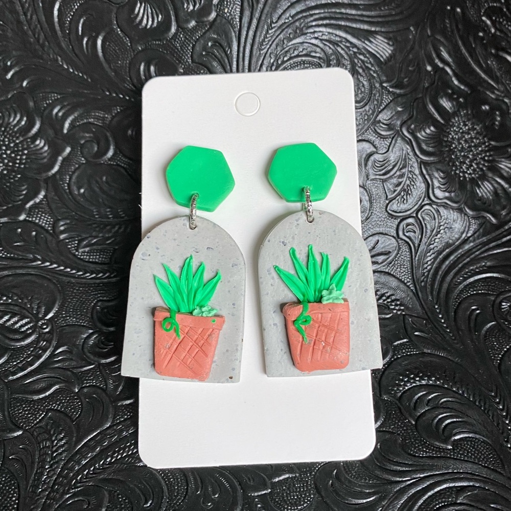 Polimery clay earrings.
